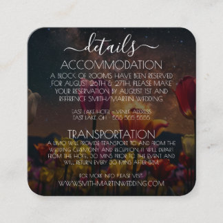 Carte D'accompagnement Détails de Tulipes Cosmiques Personnalisées