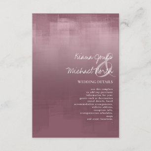 Carte D'accompagnement Détails des reflets aquarelle Mauve ID774