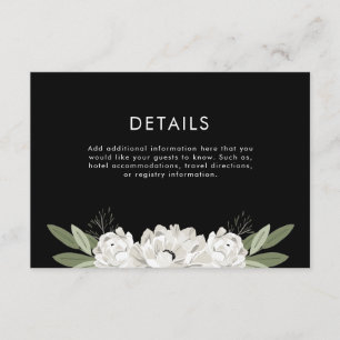 Carte D'accompagnement Détails des ressorts Mariages floraux