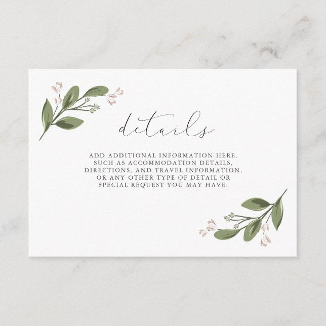 Carte D'accompagnement Détails des ressorts rouillants avec dossier rose (Devant)