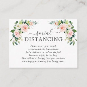 Carte D'accompagnement Détails du Baby shower Fleurs roses blanches