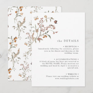 Carte D'accompagnement Détails du Fleur sauvage Boho