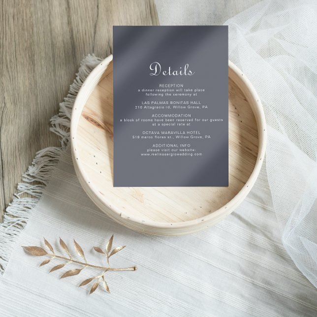 Carte D'accompagnement Détails du Mariage Boho Soirée Simple (Créateur téléchargé)