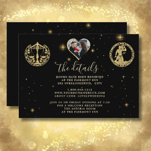 Carte D'accompagnement Détails du mariage Code QR photo