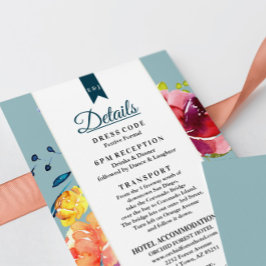 Carte D'accompagnement Détails du Mariage couleur été brillant Boîtier