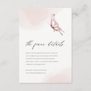 CARTE D'ACCOMPAGNEMENT DÉTAILS DU MARIAGE DE COULEUR D'EAU BLANCHE CUTE