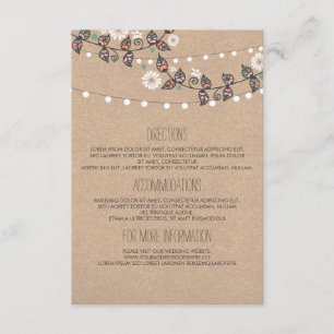 Carte D'accompagnement Détails du Mariage de la branche lumière - Informa