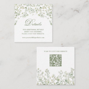 Carte D'accompagnement Détails du Mariage de la respiration du bébé Site 