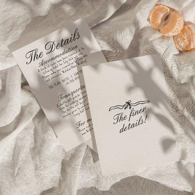 Carte D'accompagnement Détails du Mariage dessiné à la main illustré (Créateur téléchargé)