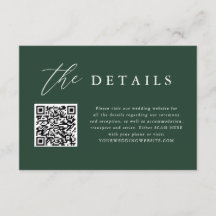 Détails du Mariage Emerald Green QR Code