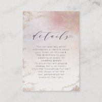 Détails du Mariage Ombre Blush Pink Frosted Foil