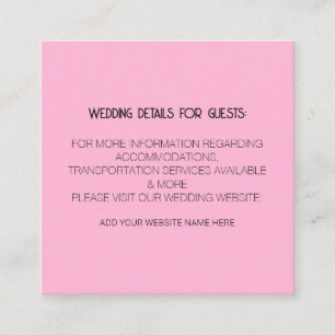 Carte D'accompagnement Détails Du Mariage Rose Noir Pour Les Clients Clas