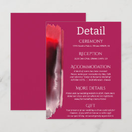 Carte D'accompagnement Détails du mariage Viva Magenta