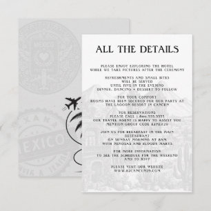 Carte D'accompagnement Détails du passeport mexicain