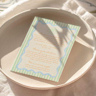 Carte D'accompagnement Détails du plaisir du Mariage Whimsical Peint à la