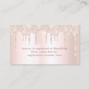 Carte D'accompagnement Détails du Registre du Baby shower de Parties scin