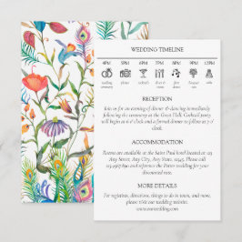 Carte D'accompagnement Détails du scénario Mariage floral