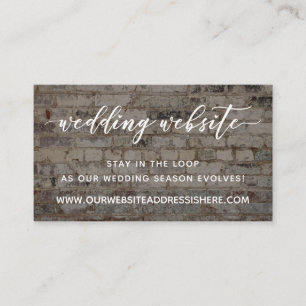 Carte D'accompagnement Détails du site web de mariage, écriture manuscrit