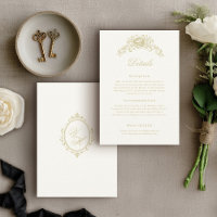 Détails élégants de mariage d'époque Régence