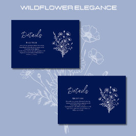 Carte D'accompagnement Détails fleur sauvage Elegance-Mariage