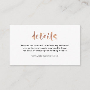 Carte D'accompagnement Détails les épousant roses de l'or de Faux