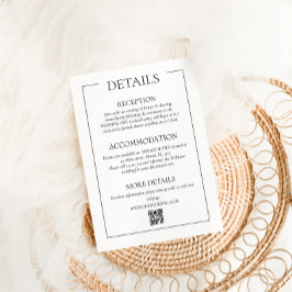 Carte D'accompagnement Détails Mariages modernes simples