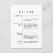 Détails minimalistes de Mariage noir et blanc mode