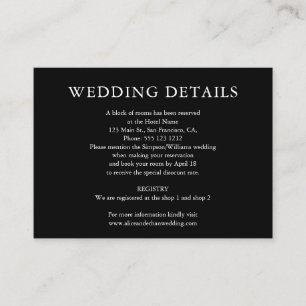 Carte D'accompagnement Détails minimalistes du Mariage avec boîtier photo
