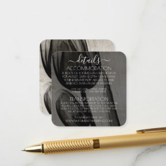 Carte D'accompagnement Détails Personnalisés de Tulipes Sombres Sépia en