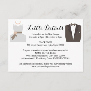 Carte D'accompagnement Détails Petit Détails mariage Détails Mariage & Sa