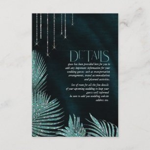 Carte D'accompagnement Détails sur le Mariage de feuille de joaillerie ID