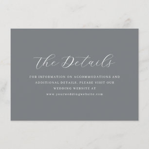Carte D'accompagnement Détails Typographiques Gris Élégants