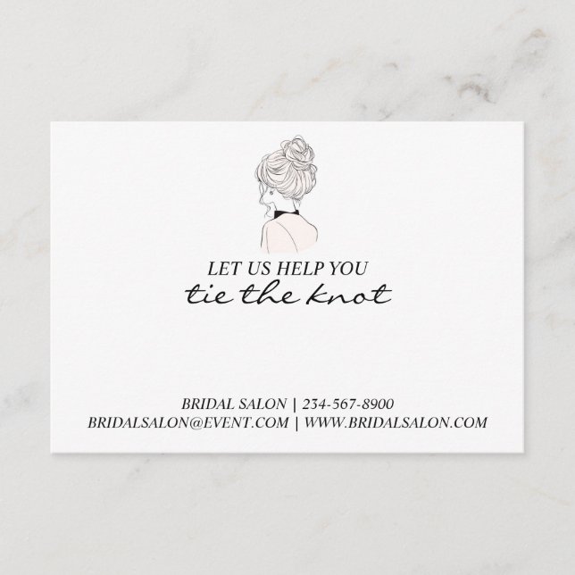 Carte D'accompagnement Détenteur de Élastique à cheveux Mariage promotion (Devant)