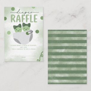 Carte D'accompagnement Deux petits pois dans un Baby shower de pois Raffi
