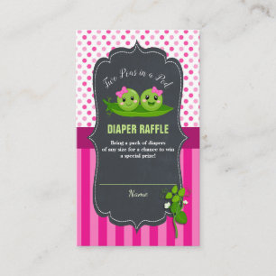 Carte D'accompagnement Deux petits pois dans une cosse Jumeaux Baby Showe