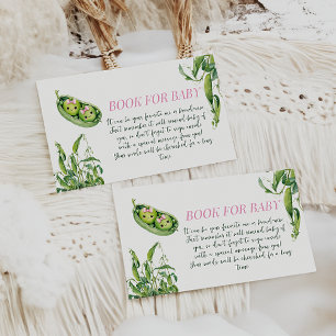 Carte D'accompagnement Deux pois dans un livre pour jumeaux filles pour u