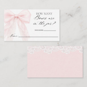Carte D'accompagnement devinez combien d'arcs Fille Moderne Baby Shower
