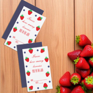 Carte D'accompagnement Devinez combien de baies Jeu de Baby Shower de mar