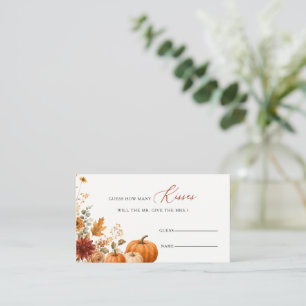 Carte D'accompagnement Devinez combien de baisers Jeu de mariage floral c