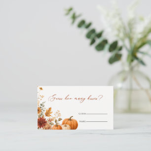 Carte D'accompagnement Devinez combien de baisers Jeu de mariage floral c