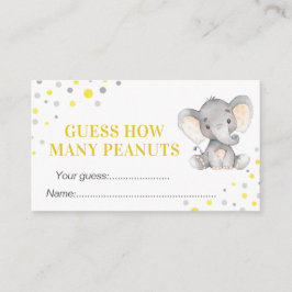 Carte D'accompagnement Devinez combien de cacahuètes Baby shower Annivers
