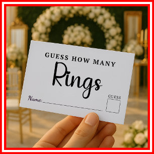 Carte D'accompagnement Devinez combien de Cercles Mariage Fête des mariée
