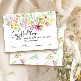 Carte D'accompagnement Devinez combien de Fleur sauvage Meadow Game Card