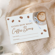 Devinez combien de grains de café Baby Shower