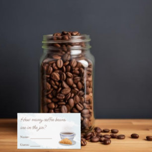 Carte D'accompagnement Devinez combien de grains de café pour la Baby Sho