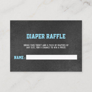 Carte D'accompagnement DIAPER RAFFLE Ticket Sports Chalkboard Baby shower