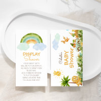 Dinosaur moderne Baby shower arc-en-ciel avec douc