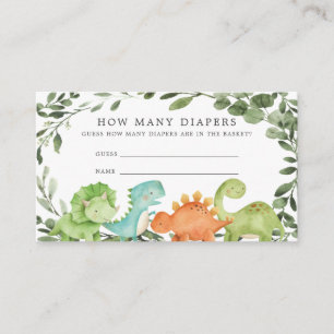 Carte D'accompagnement Dinosaures Baby shower Devine Combien De Diapos
