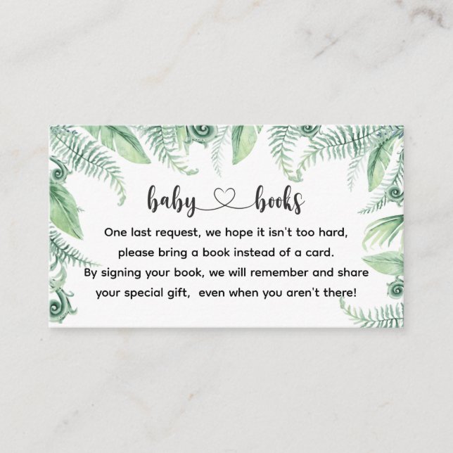Carte D'accompagnement Dinosaures Baby shower I Anniversaire Demande de r (Devant)