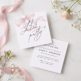 Carte d'accompagnement d'invitation à une fête ave